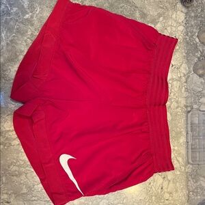 Nike Women's Vibrant Red Athletic Shorts